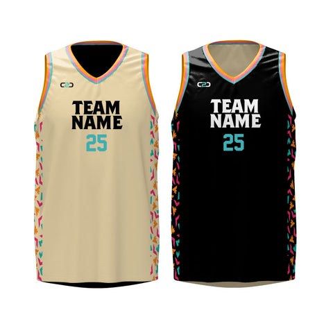Fiesta Street Core Basketball Singlet V Neck Side Panel Reversible Design Your Own Custom