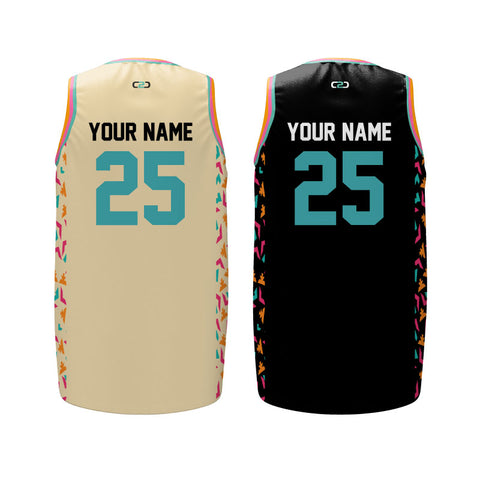 Fiesta Street Core Basketball Singlet V Neck Side Panel Reversible Design Your Own Custom