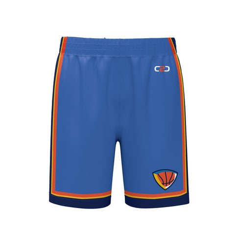 Custom Oklahoma City Thunder Basketball Core Shorts Pro No Sideseam - Front View