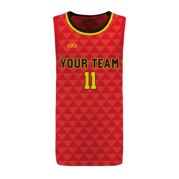 Custom HAWKS Icon HP Split Basketball Singlet Front View