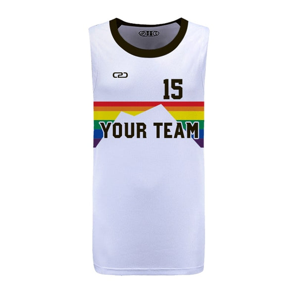 Custom NUGGETS Icon HP Split Basketball Singlet Front View